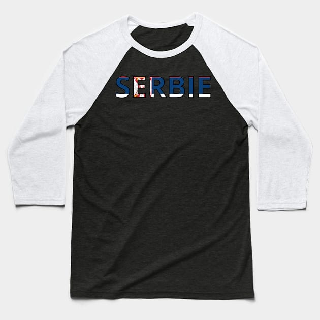 Drapeau Serbie Baseball T-Shirt by Pixelforma